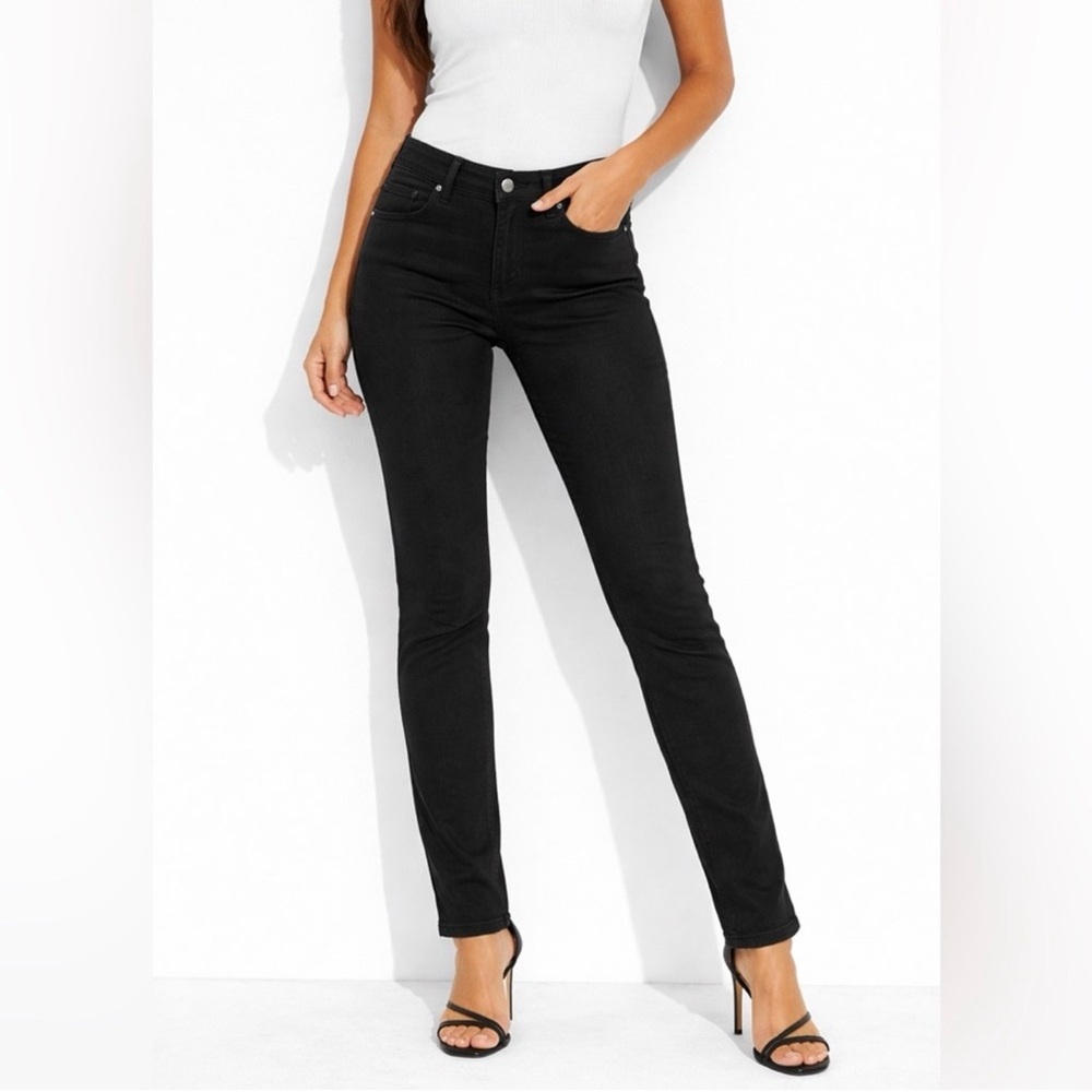 PAIGE Black Slim Straight Leg Denim Jeans - Size 27